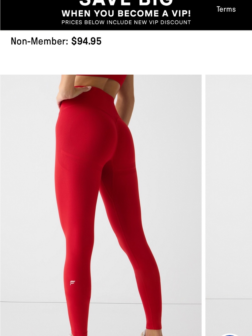 Fabletics Sculpting High-Waist Leggings in Red